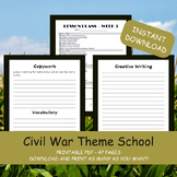 Civil War Themed All Subject Month Long Curriculum