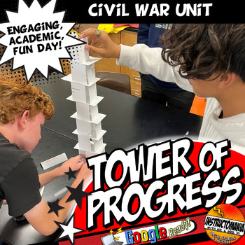 Preview of Civil War Tower of Progress Primary Source Reading Passages Activity