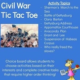 Civil War (US History) - Choice Board Hyperdoc Activity Project