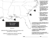 Civil War Union Blockade Confederate Port Map Activity Dow
