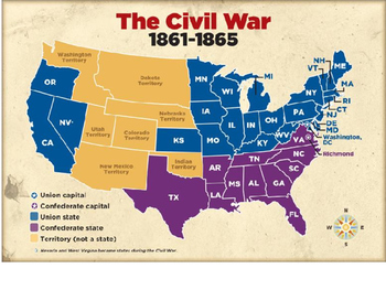 Civil War Union Strategy Map