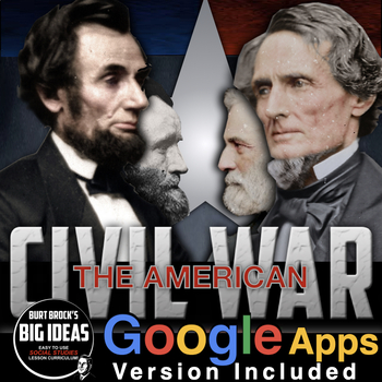 Preview of The Civil War Unit: PPTs, Worksheets, Plans, Guided Notes, Test + GoogleApps