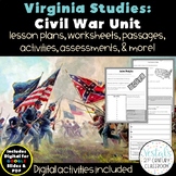 Virginia Studies: Civil War Unit {Digital & PDF Included}