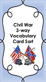 Civil War Vocabulary Card Sort