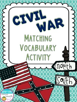 Preview of Civil War Vocabulary Matching Activity - Set of 20