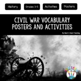 Civil War Vocabulary Posters Word Wall | Bullletin Board