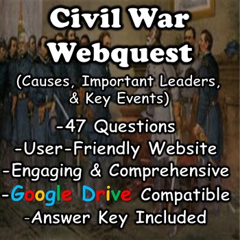 Preview of Civil War Webquest