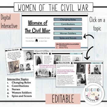 Preview of Civil War | Women's Contributions
