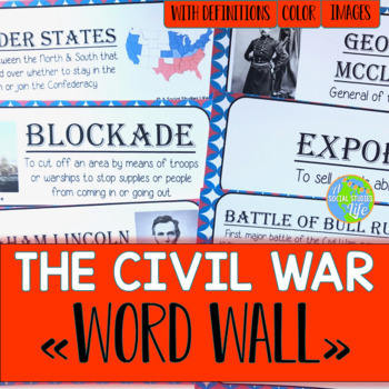 Preview of Civil War Word Wall