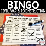 Civil War and Reconstruction Bingo Vocabulary Review STAAR Review