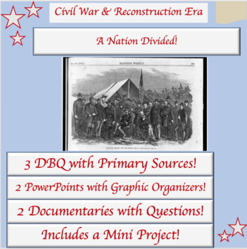 Preview of Civil War and Reconstruction Full Unit