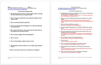 Civil War And Reconstruction Primary Source Worksheet Collection