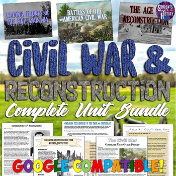 Preview of CIVIL WAR & Reconstruction Unit Plans Bundle: Battles, Events, People Lessons