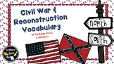 Civil War and Reconstruction Vocabulary Cards