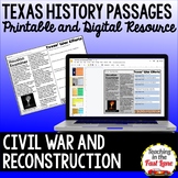 Civil War & Reconstruction in Texas - TX History Reading C