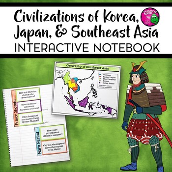 Preview of Civilizations of Korea, Japan, & Southeast Asia Interactive Notebook Unit INB