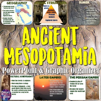 Preview of Ancient Civilizations: Mesopotamia Lesson, PowerPoint, Video, & Notes Activity