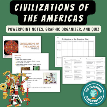 Preview of Civilizations of the Americas - Maya, Aztec, Inca - Notes, Organizer, and Quiz