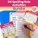 Ck Worksheets | CK or K Spelling Activities, Words Sorts &