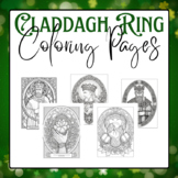 Claddagh Ring Coloring Pages | St. Patrick's Day Activity