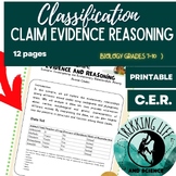 Cladistics and Endosymbiosis Claim Evidence Reasoning (CER