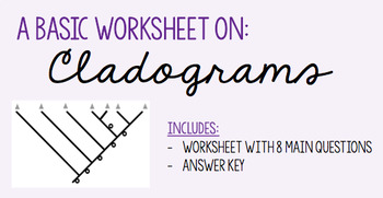 Cladogram Practice Worksheet by Amy Walker | Teachers Pay Teachers