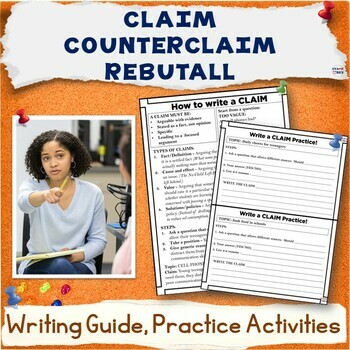 Preview of Claim, Counterclaim, Rebuttal Paragraph Writing Activity Packet, ELA Lesson