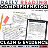 STAAR Author's Claim & Evidence Informational Text ELA Dai