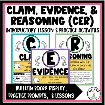 Preview of Claim Evidence Reasoning CER Constructed Response Writing Activities