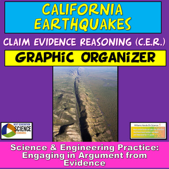 Preview of Claim Evidence Reasoning (CER) ESS2 ESS1 California Earthquakes Plate Tectonics