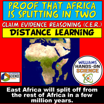 Preview of Claim Evidence Reasoning CER Plate Tectonics Continental Rift Distance Learning