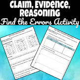 Claim Evidence Reasoning (CER) Practice- Find the Errors