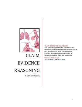 Preview of Claim Evidence Reasoning (CER) - "The Dry Swimmer" a mini mystery