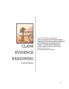 Preview of Claim Evidence Reasoning (CER) - "The Method Actor" a mini mystery