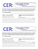 Claim Evidence Reasoning (CER) and Mystery Box Inquiry Form