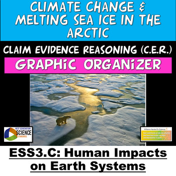 Preview of Claim Evidence Reasoning ESS3.C Human Impacts Climate Change Melting Arctic