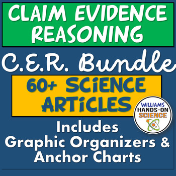 Preview of Claim Evidence Reasoning (CER) Current Events NGSS Growing Bundle Digital Print