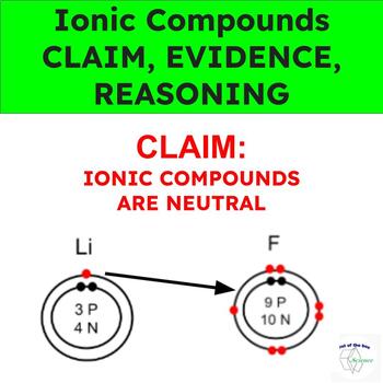Preview of Claim Evidence Reasoning Practice - Chemistry CER - Ionic Compounds