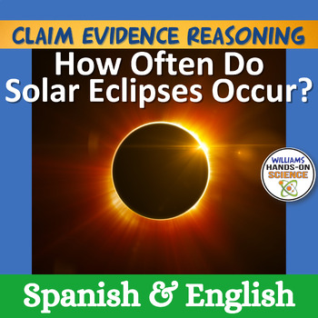 Preview of Claim Evidence Reasoning Solar Eclipse Reading Graphic Organizer NGSS MS-ESS1-1