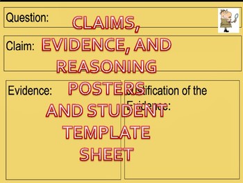 Preview of Claim Evidence Reasoning Poster and Student Template