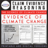 Claim Evidence and Reasoning (CER): Evidence of Climate Change