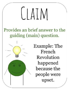 Preview of Claim, Evidence, and Reasoning Posters