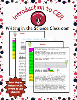 Preview of Claim, Evidence, and Reasoning - Writing in the Science classroom