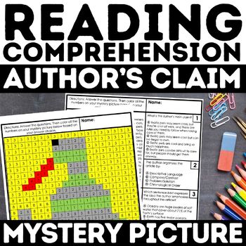 Preview of Claim Mystery Picture Reading Comprehension Test Prep Differentiated 3-5