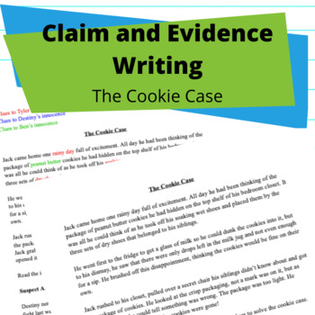 Preview of Claim and Evidence Writing: The Cookie Case