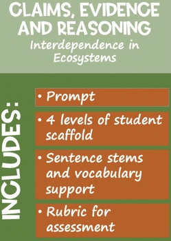 Preview of Claims, Evidence, and Reasoning (CER) - Interdependency in Ecosystems