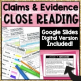 Claims and Evidence Close Reading Activities