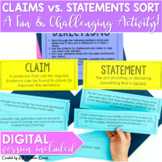 Claims vs. Statements Sort Activity DIGITAL and PRINT Dist