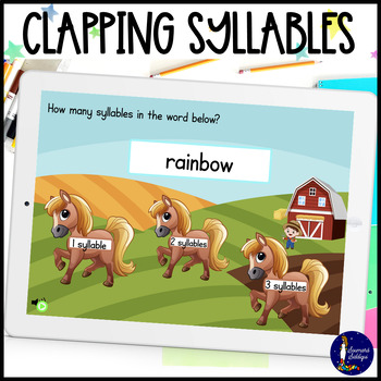 Preview of Clapping Syllables BOOM Cards