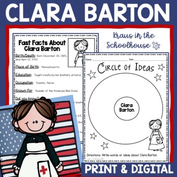 Preview of Clara Barton Biography Activities | Easel Activity Distance Learning